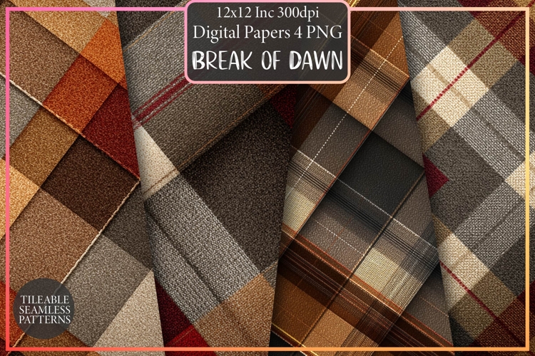 Break of Dawn Plaid Pattern Sublimation Design