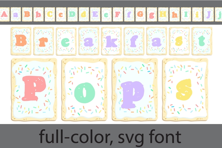 Breakfast Pops Color Font