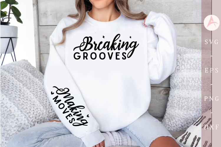 Breaking grooves Sleeve SVG