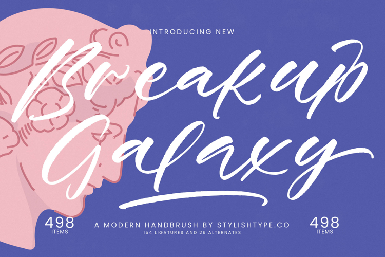 Breakup Galaxy - Modern Handbrush Font