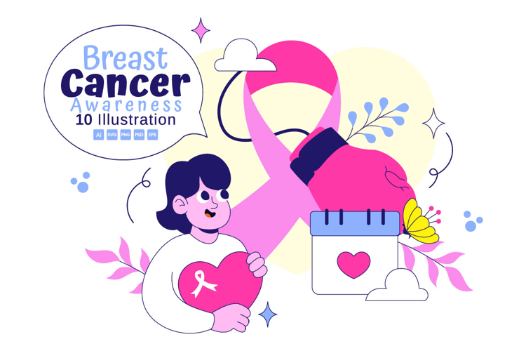 10 Breast Cancer Awareness Illustration