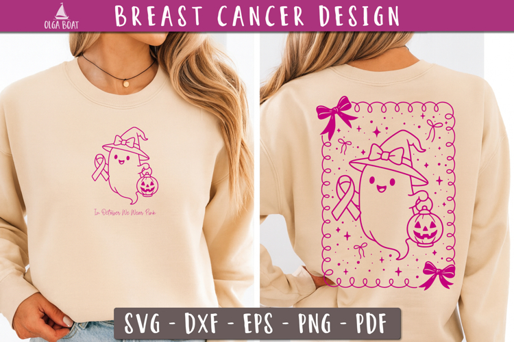 Breast cancer awareness Ghost SVG designs