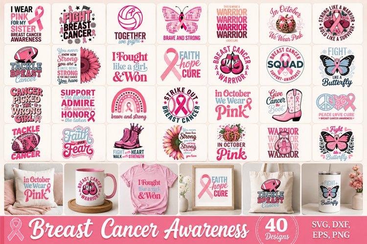 Breast Cancer Awareness Svg Bundle