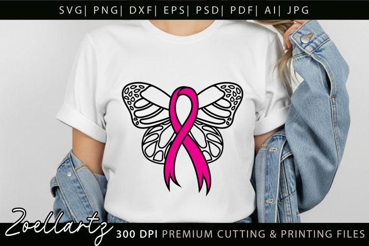 Breast Cancer Awareness SVG Pink Ribbon SVG Faith Hope Cure