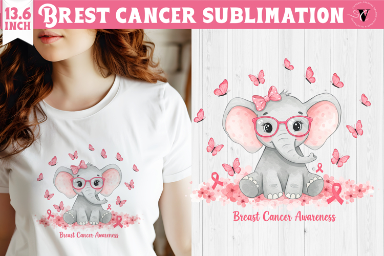Breast cancer sublimation | Pink ribbon | Awareness Clipart