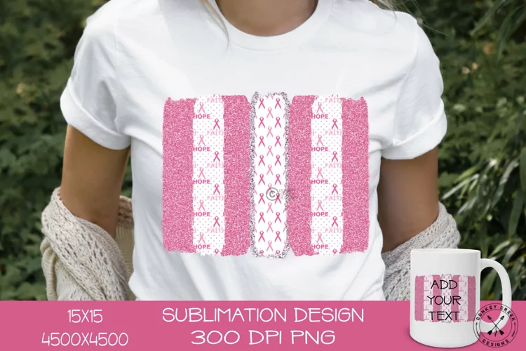 Breast Cancer Awareness| Brush Strokes Sublimation PNG