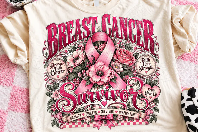 Breast Cancer Survivor Stronger Than Cancer Pink Ribbon Flor