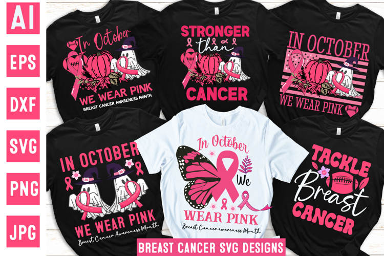 Breast Cancer SVG Design,In October we we Wear Pink 6 Design