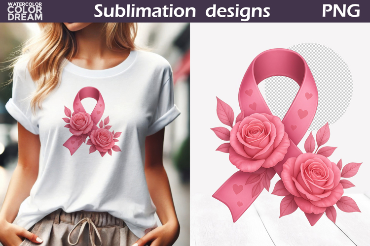 Breast Cancer Awareness | Pink Ribbon Floral