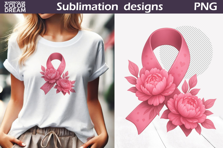 Breast Cancer Awareness | Pink Ribbon Floral