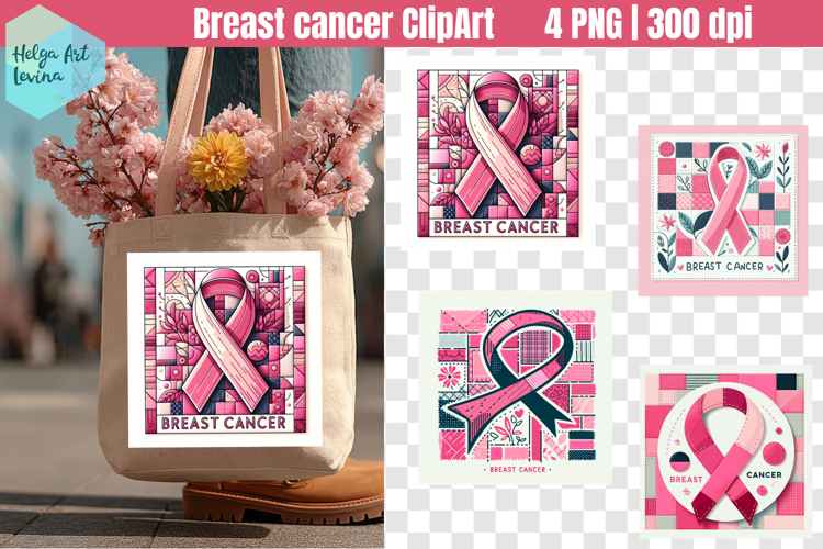 Patchwork Breast Cancer Sublimation PNG