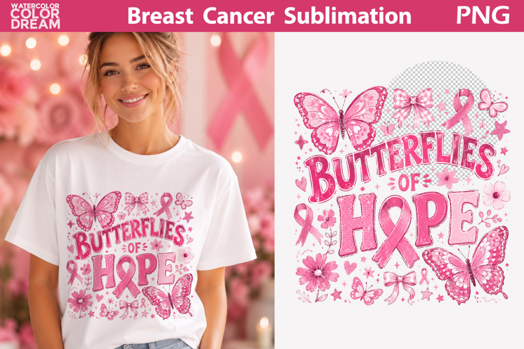 Pink Ribbon Awareness | Breast Cancer Sublimation