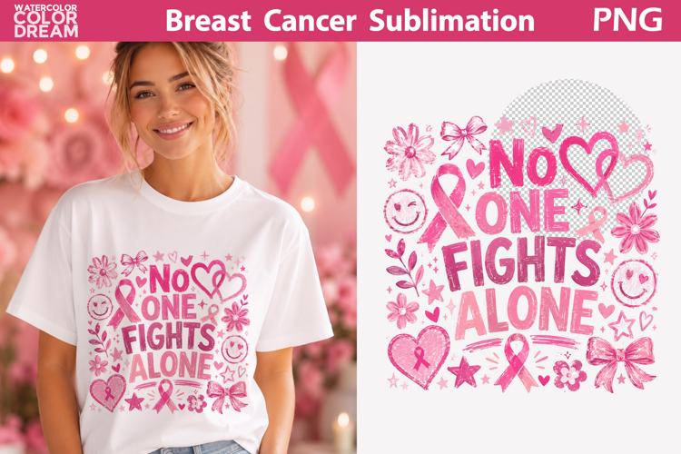 Pink Ribbon Sublimation | Breast Cancer T Shirt Design