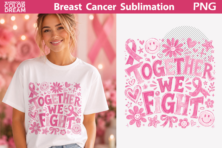 Together We Fight | Cancer Shirt Sublimation