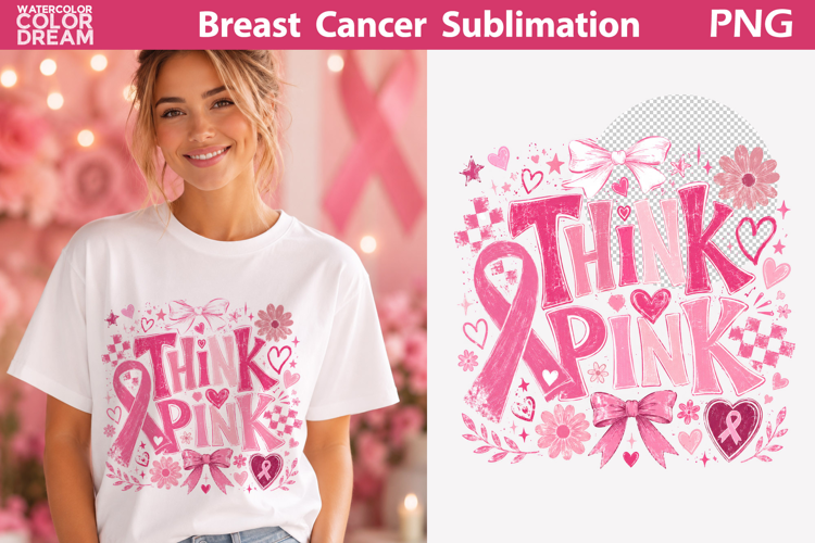 Pink Ribbon Awareness| Breast Cancer Sublimation
