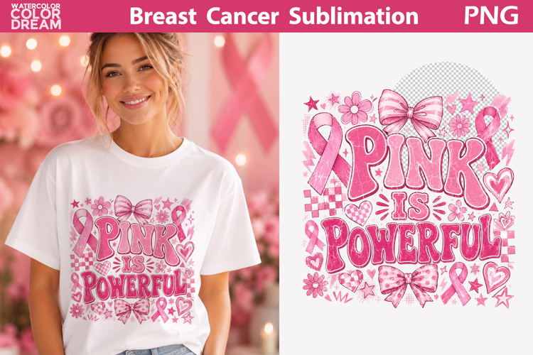 Pink Ribbon Awareness | Breast Cancer Sublimation