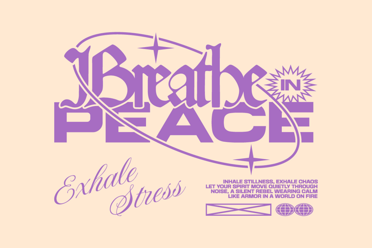 Breathe Mental Health Typography T-shirt Design