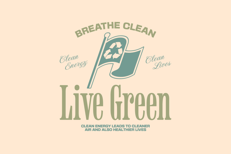 Breathe Clean Environment T-shirt Design