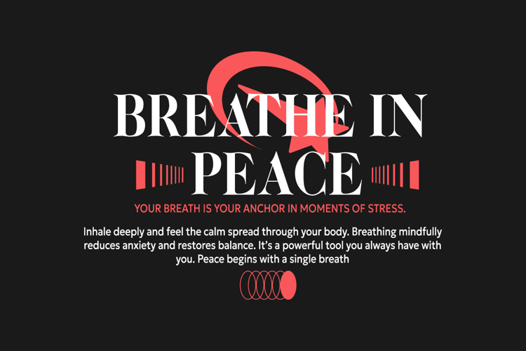 Breathe In Peace Urban Typography T-shirt Design