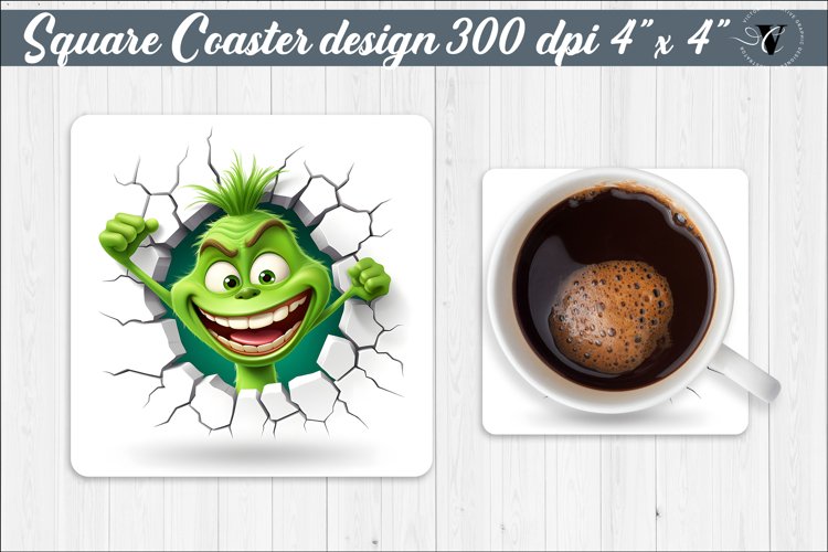 Square Coaster | 3D sublimation example image 1