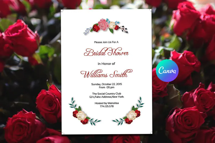 Floral Bridal Shower Invitation