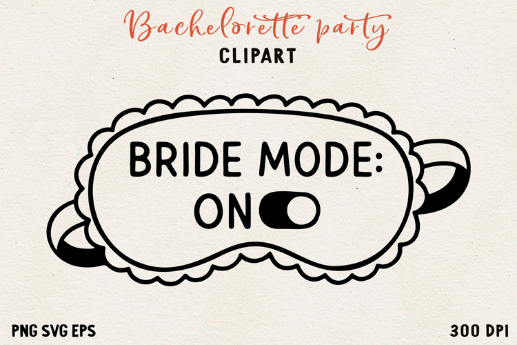 Bachelorette Party Line Art Clipart Bride SVG PNG EPS