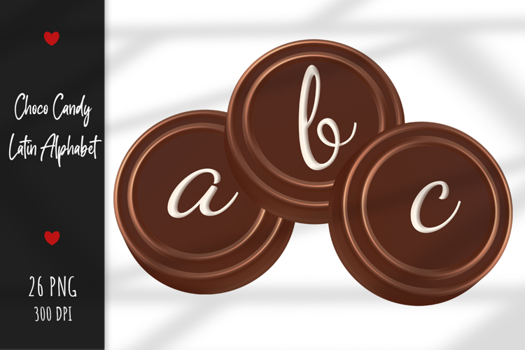 Decorative Candy Choco Latin Alphabet