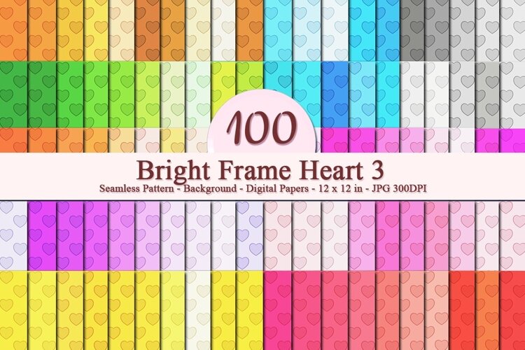 Frame Heart 3 Valentine Seamless Pattern Digital (6468233)