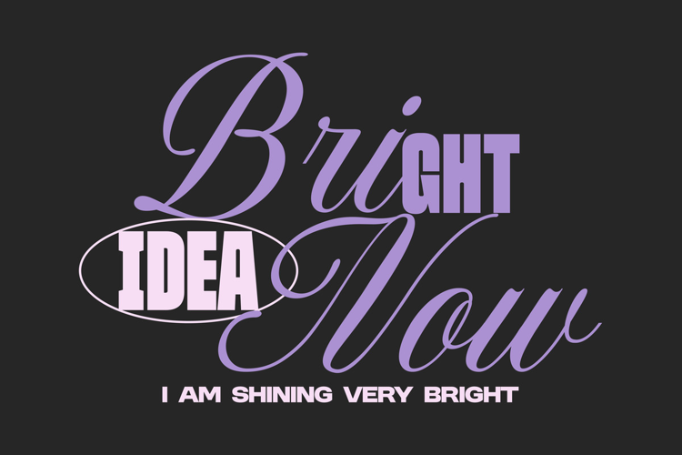 Bright Idea Now Typography Quote T shirt Design