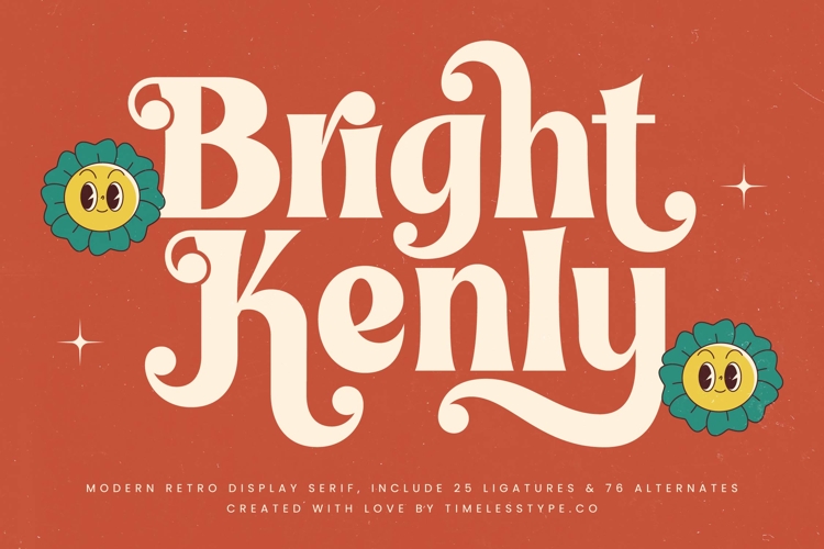 Bright Kenly - Modern Retro Display Serif
