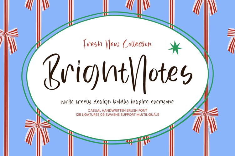 Bright Notes - Casual Handwritten Brush Font
