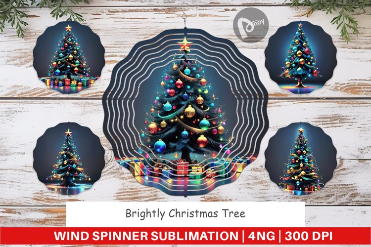 Wind Spinner Bright Christmas Tree
