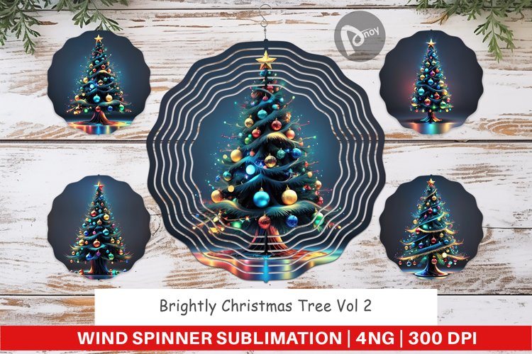 Wind Spinner Bright Christmas Tree