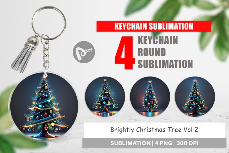 Keychain Bright Christmas Tree