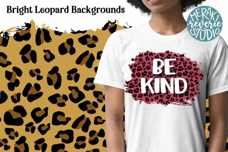 Brightly Colored Leopard Print Backgrounds for Sublimation