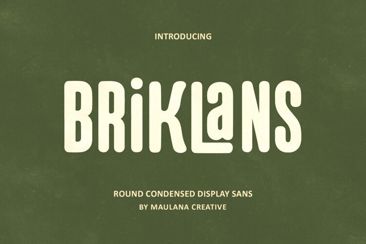 Briklans Round Condensed Display Sans Font example image 1