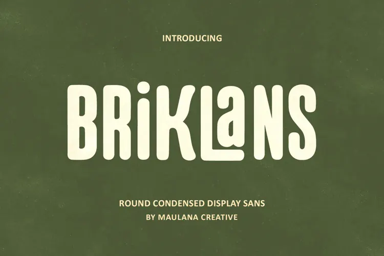 Briklans Round Condensed Display Sans Font