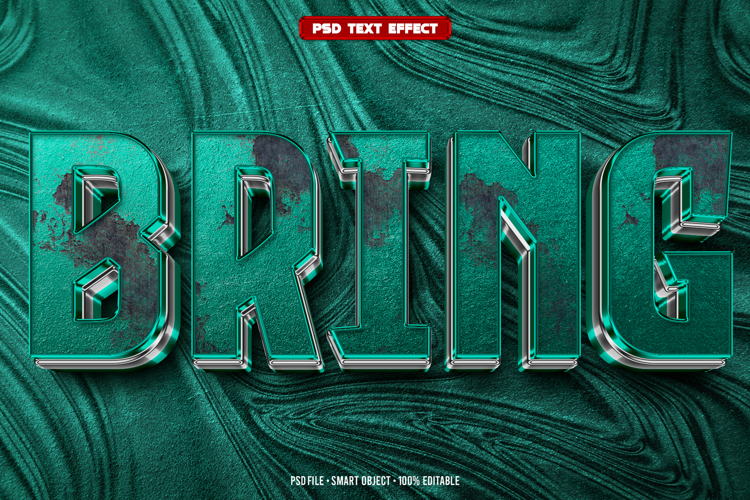 Bring 3D editable text effect
