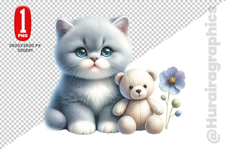Cute Cat Clipart Image 5