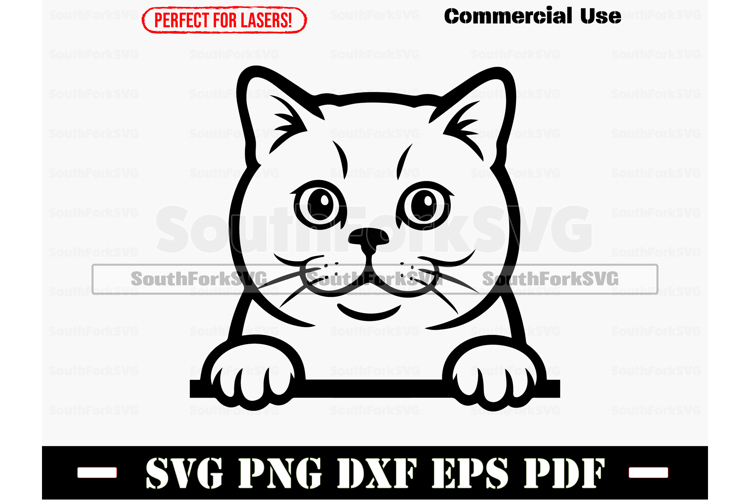 Cat Peeking Svg Image 7