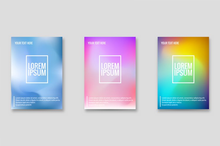Cover Design Abstract Colorful GradientsSet of abstract colo