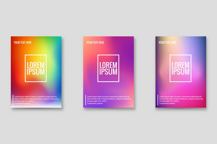 Cover Design Abstract Colorful GradientsSet of abstract colo example image 1