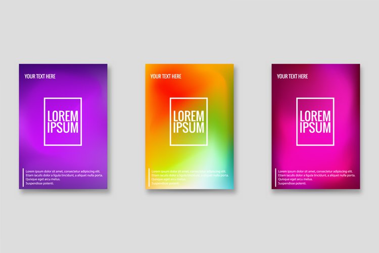 Cover Design Abstract Colorful GradientsSet of abstract colo example image 1