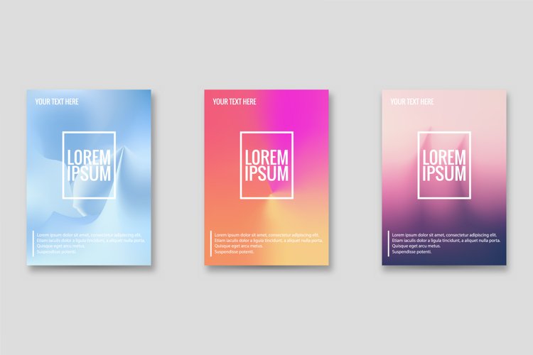 Cover Design Abstract Colorful GradientsSet of abstract colo example image 1