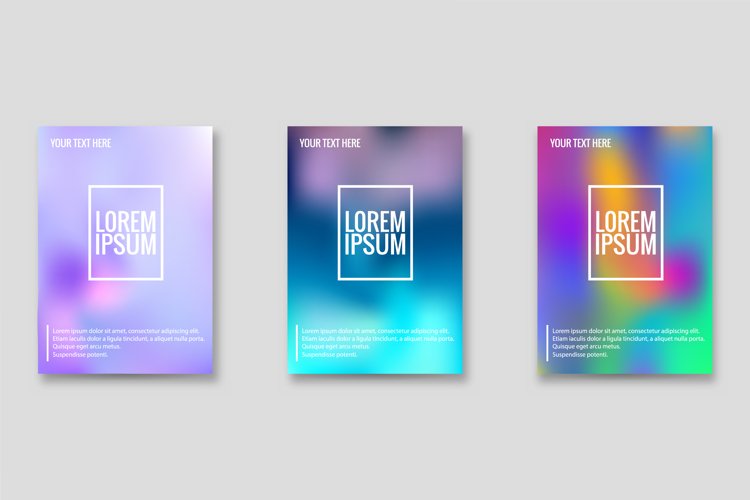 Cover Design Abstract Colorful GradientsSet of abstract colo example image 1