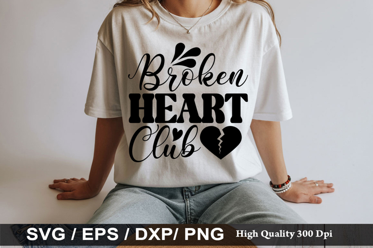 Broken heart club SVG - Anti Valentines Day Design
