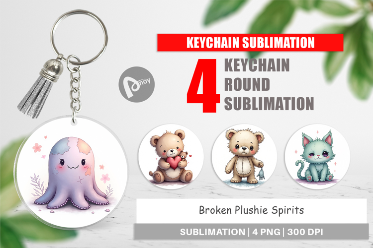 Keychain Broken Plushie Spirits