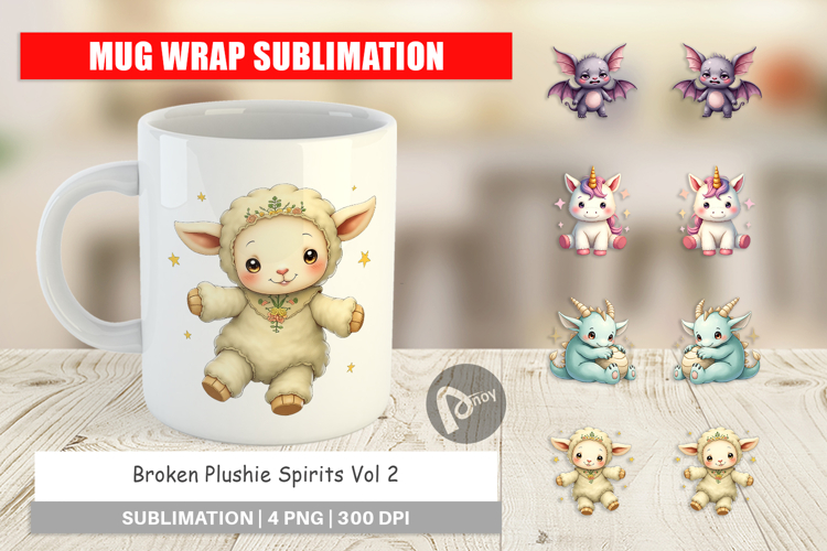Mug Wrap Broken Plushie Spirits