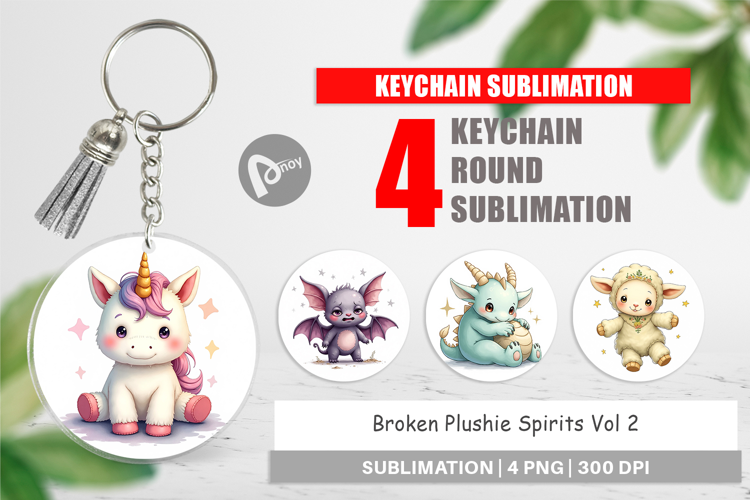 Keychain Broken Plushie Spirits