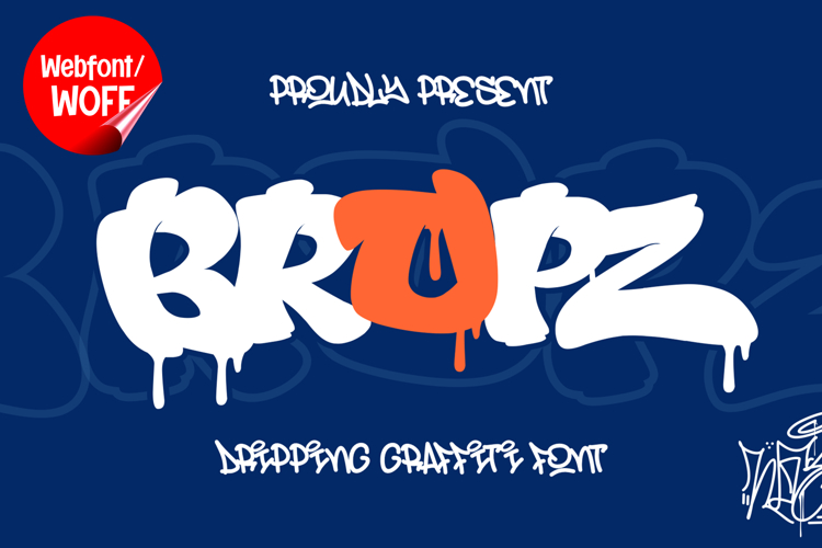 Bropz | Amazing Dripping Graffiti Street Webfont
